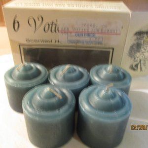 VINTAGE DALTON Votive Candles 5 Green In Original Box💖SPECIAL DEAL💖